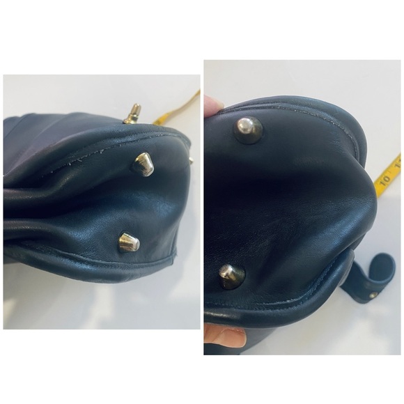 Vintage Coach Stewardess Bag in black leather - Picture 11 of 13